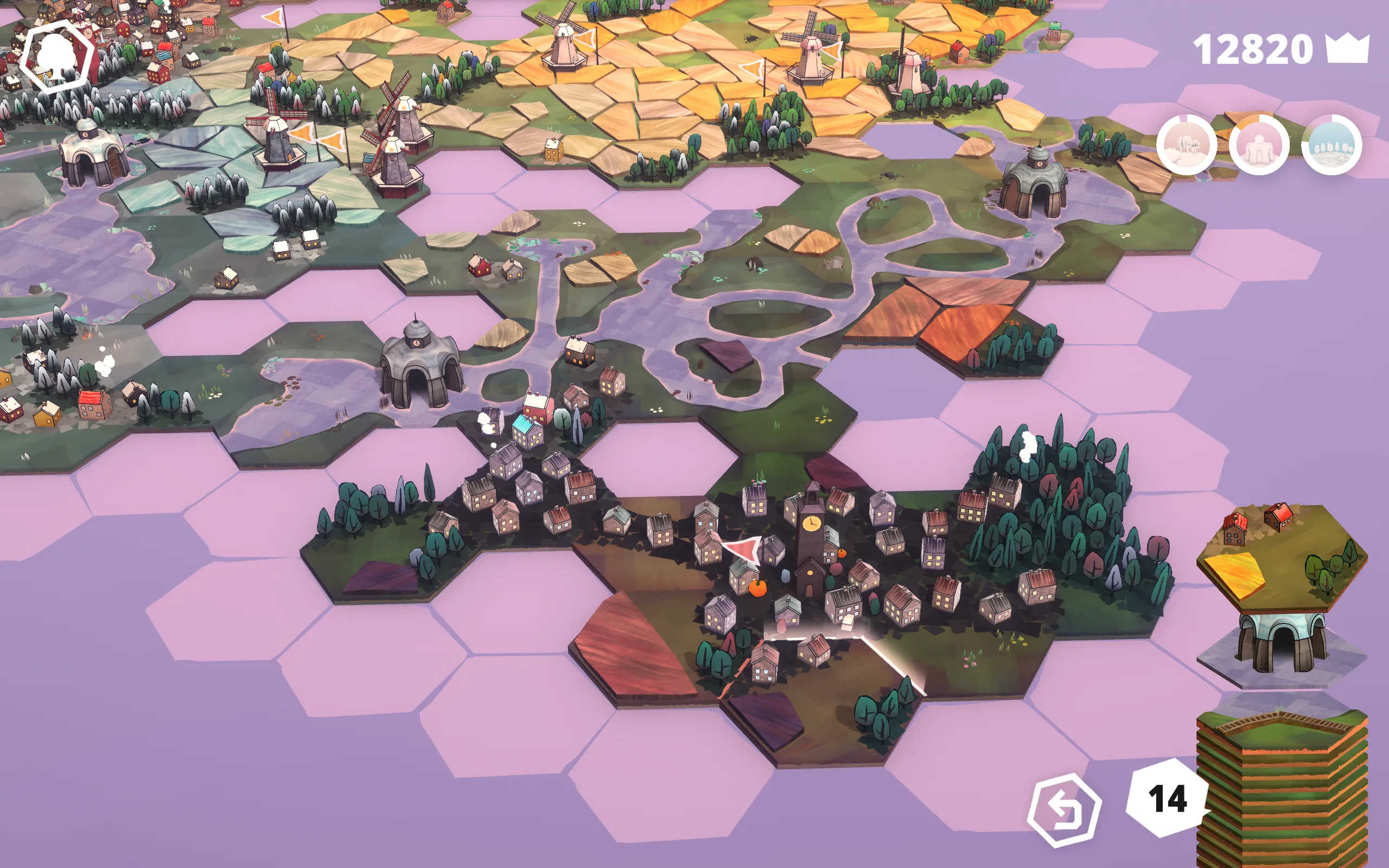 A player places a tile on the board