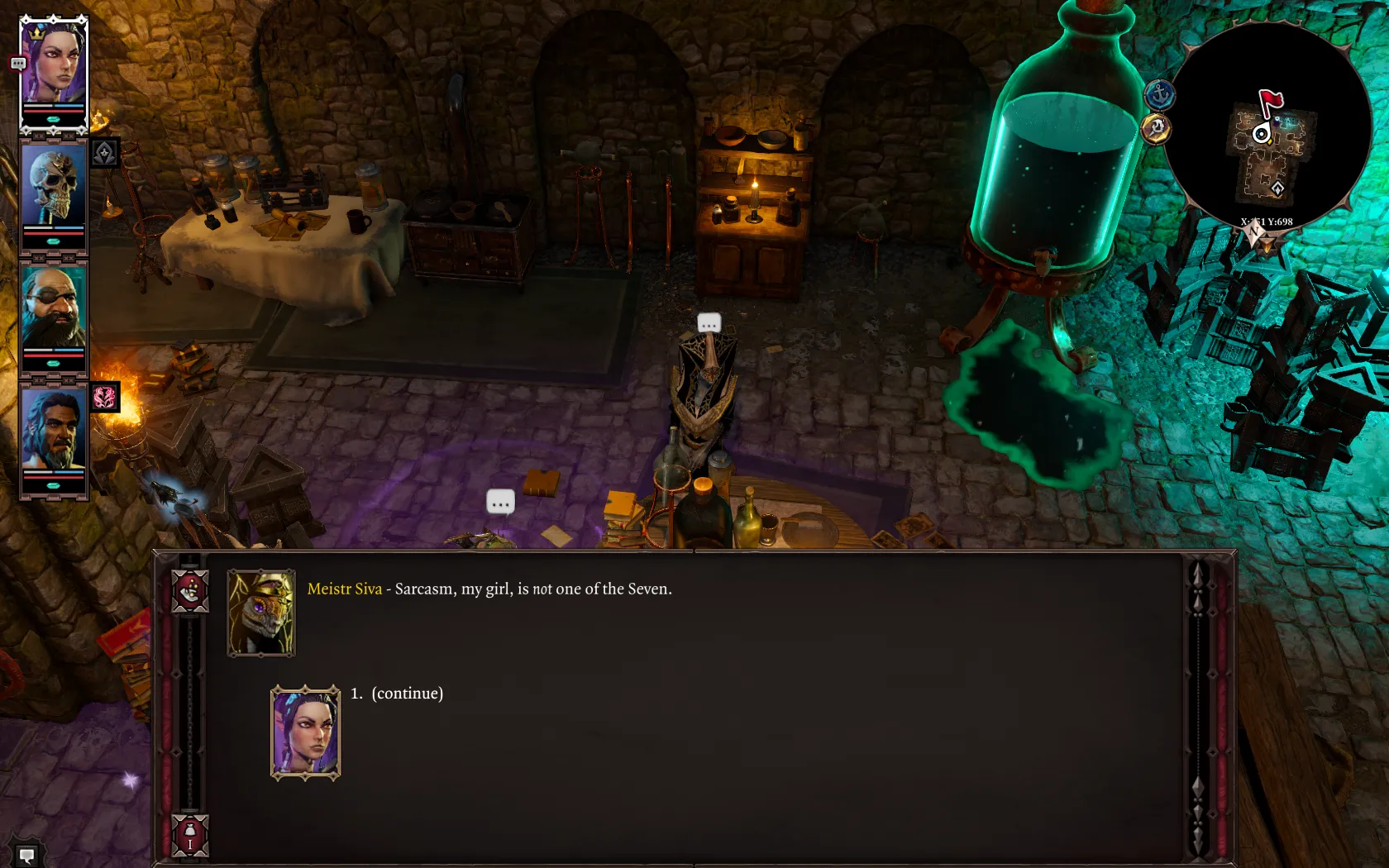 A lizard wearing a hat says "Sarcasm is not one of the seven."