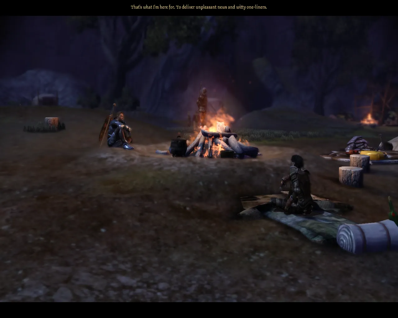 Alistair says "That's what I'm here for - to deliver unpleasant news and witty one-liners."